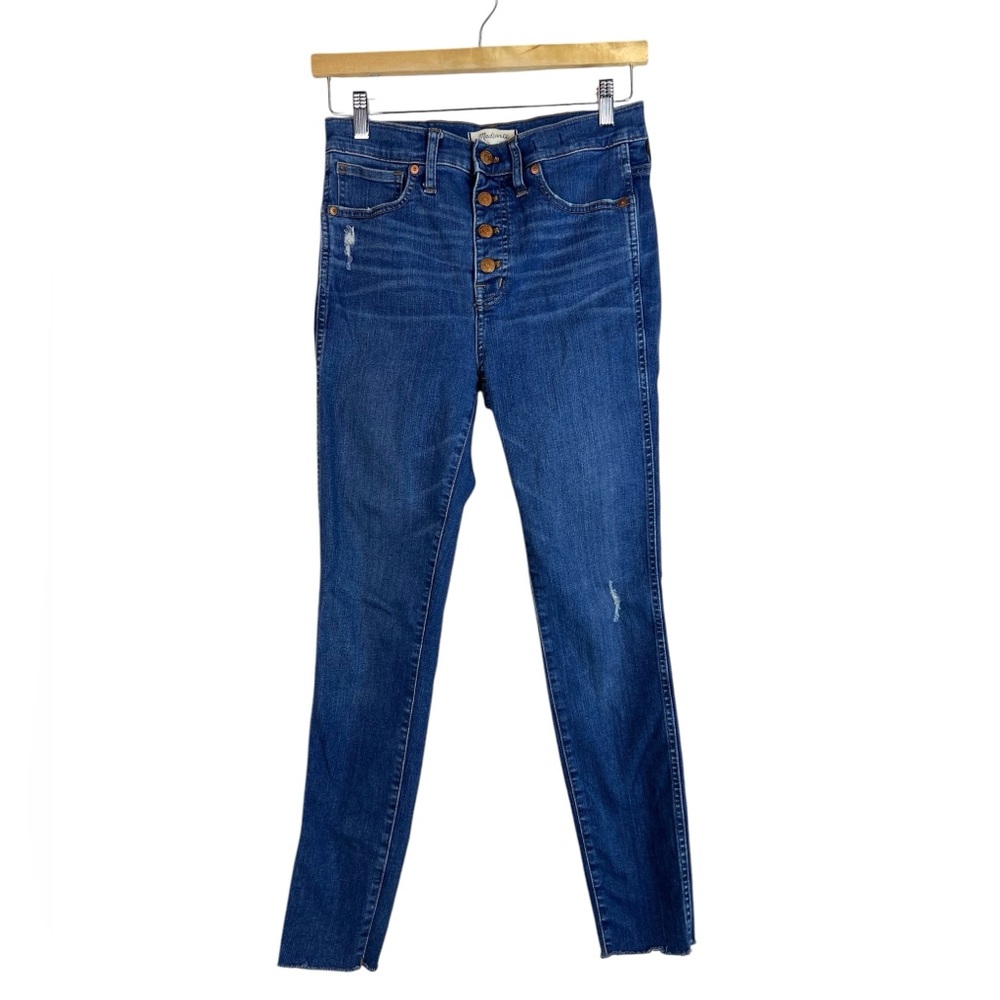 Madewell 10” High Rise Medium Wash Skinny Jeans Size 28